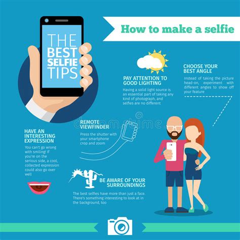 The Best Selfie Tips How To Make Infographic And Stock Vector