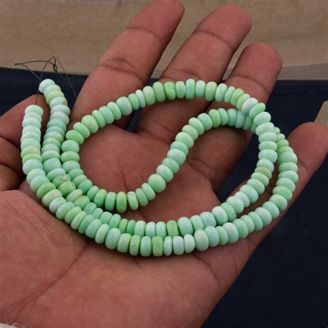 Natural Green Opal Round Beads Green Opal Gemstone Beads Etsy