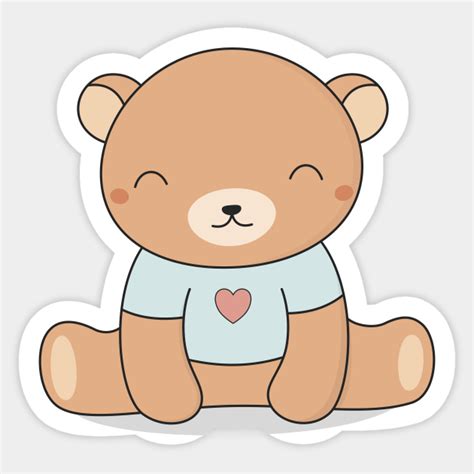 Kawaii Cute Brown Teddy Bear Cute Bear Sticker Teepublic