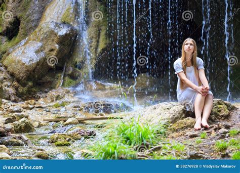 Waterfall Dreams Stock Photo Image Of Sitting Long 38276928