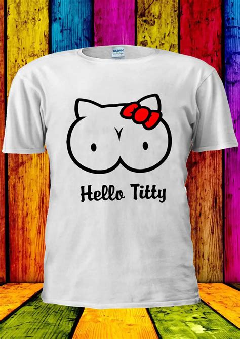 Hello Ttty Funny Kitten Kitty T Shirt Vest Men Women Unisex 1825 T Shirt Men Short Sleeve Funny