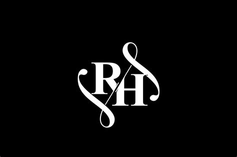 Rh Monogram Logo Design V6 By Vectorseller Thehungryjpeg