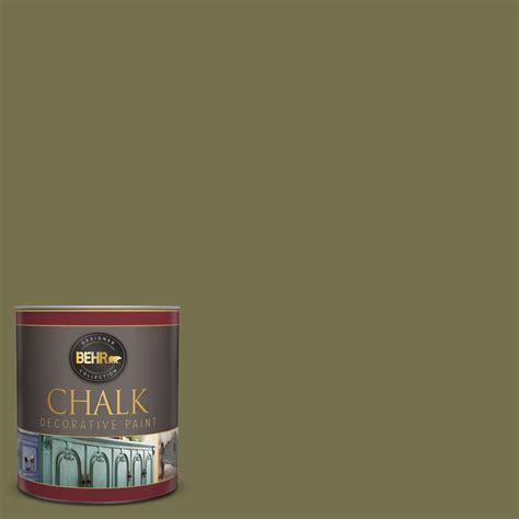 Behr 1 Qt S350 6 Truly Olive Interior Chalk Finish Paint 713004 The