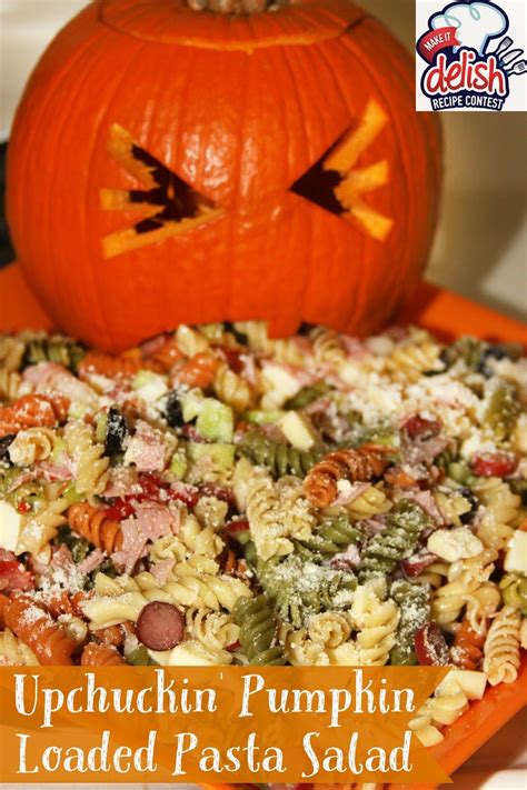 Than trusted potluck for easy. UpChuckin' Pumpkin Loaded Pasta Salad | Recipe | Halloween ...