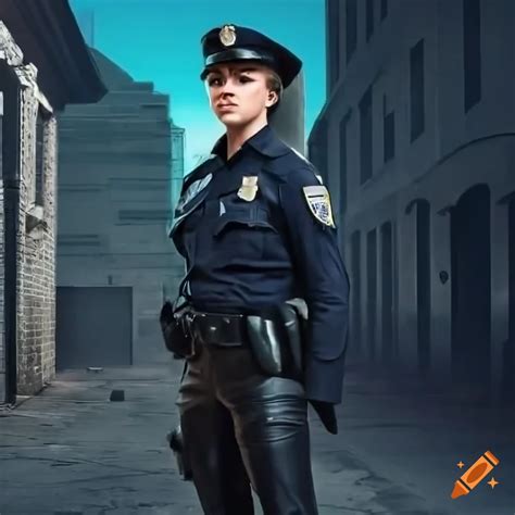 Hyperrealistic Police Officer Portrait