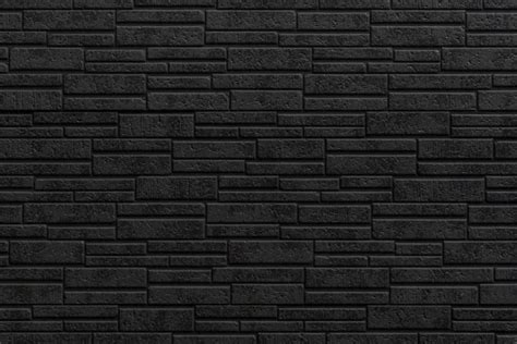 Modern Black Stone Tile Wall Pattern Background Stock Photo By