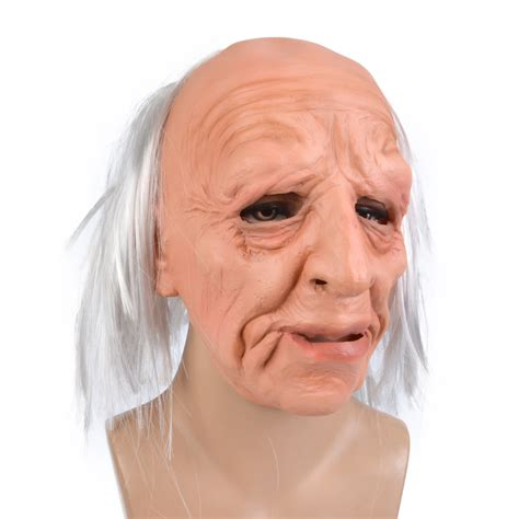 Fashion Frontier Halloween Realistic Latex Masksbig Nose Old Man Supersoft Horror Wrinkle Face