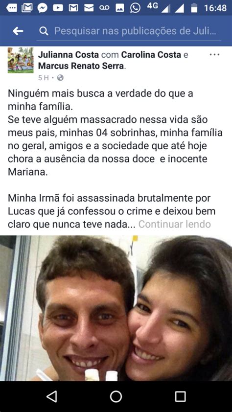 Irmãs De Mariana Costa Reagem à Entrevista De Mãe Do Assassino Lucas