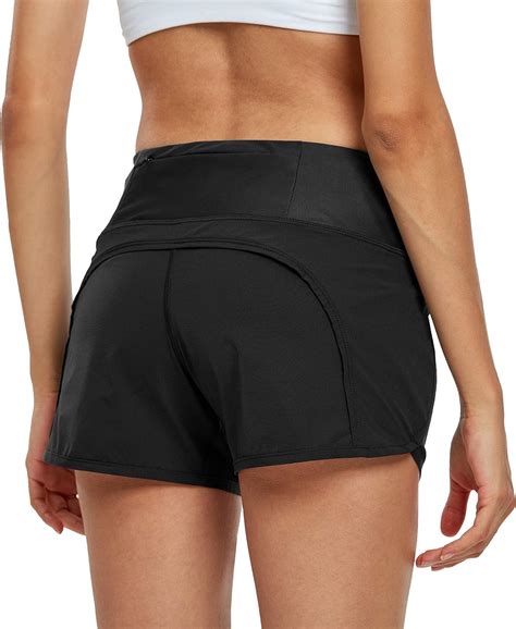 womens workout shorts athletic sports running shorts for women with mesh liner and pocket on