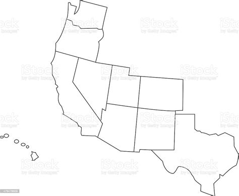 Western United States Map Stock Illustration Download Image Now Istock