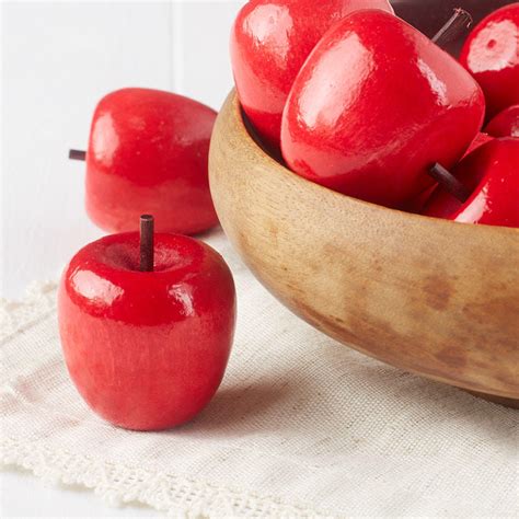 Miniature Stained Wood Apples - Fairy Garden Supplies - Craft Supplies 
