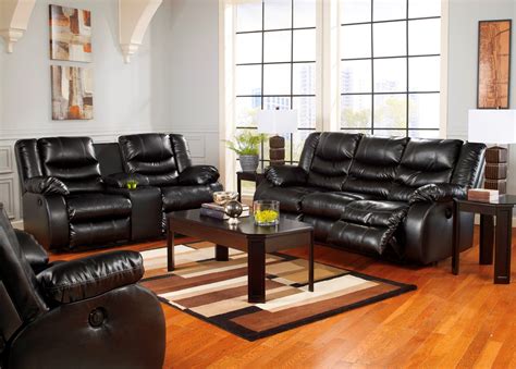 Linebacker Durablend Black Reclining Living Room Set From Ashley 95202 88 94 Coleman Furniture