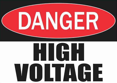 14in X 10in Danger High Voltage Sticker