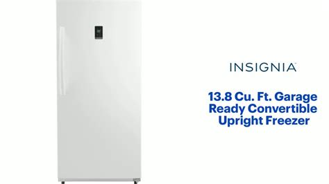 Insignia 13 8 Cu Ft Garage Ready Convertible Upright Freezer With