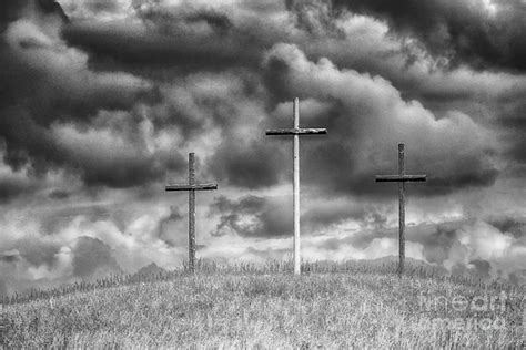 Three Crosses On Hill Photograph By Thomas R Fletcher