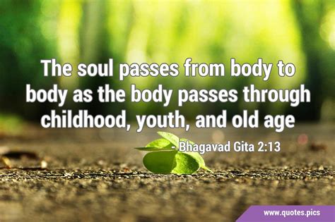 The soul passes from body to body as the body passes through childhood