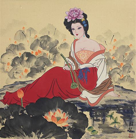 Chinese Beautiful Woman Painting Chinese Artwork
