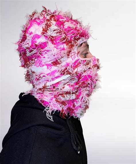 Distressed Balaclava Ski Mask Knitted Shiesty Mask Yeat Etsy