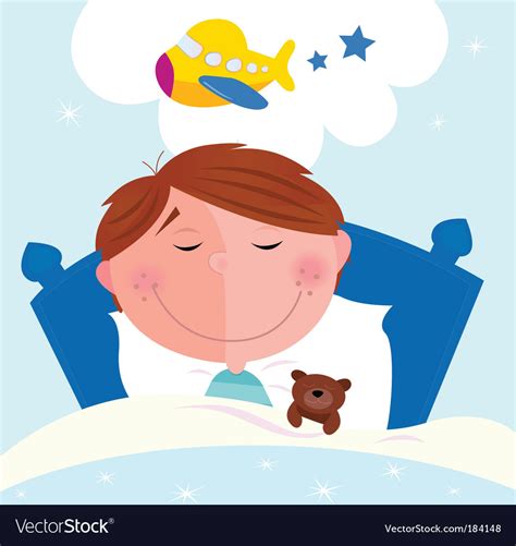 Cartoon Boy Sleeping Royalty Free Vector Image