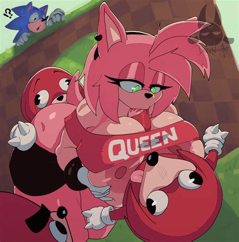 Post 5615959 Amy Rose Animated Darkingart Knuckles The Echidna Meme Sonic Frontiers Sonic The