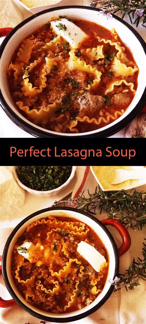perfect lasagna soup 2pots2cook