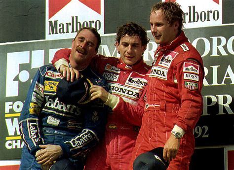 Nigel Mansell Motor Racing Driver Wins First World Drivers Photos