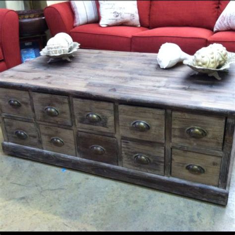 Distressed Coffee Table With Drawers Distressed Furniture Coffee