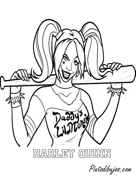 Coloring page 2018 for harley quinn para colorear, you can see harley quinn para colorear and more pictures for coloring page 2018 at children coloring. Dibujos Para Pintar Harley Quinn - Dibujos Para Pintar