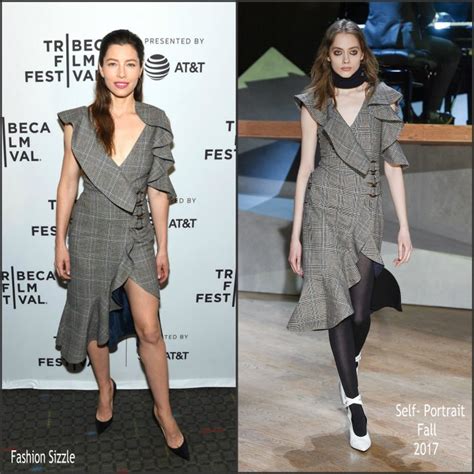 Jessica Biel In Self Portrait At The Sinner Tribeca Film Festival Premiere Red Carpet And