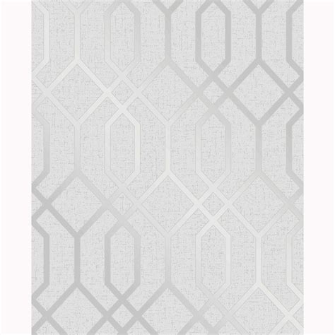 Fine Decor Quartz Silver Wallpaper Stripe Geometric Damask