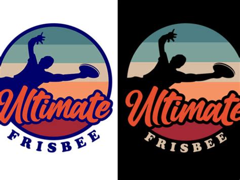 Ultimate Frisbee Layout Logo Vintage Sunset Buy T Shirt Designs
