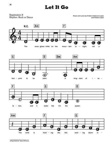 Let It Go Beginner Easy Piano Sheet Music With Letters James Bay Let