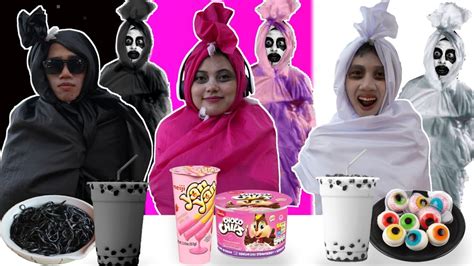 Pilih Karakter Hantu Sesuai Makanan 1 Warna Part 3 Pocong Kok Pink