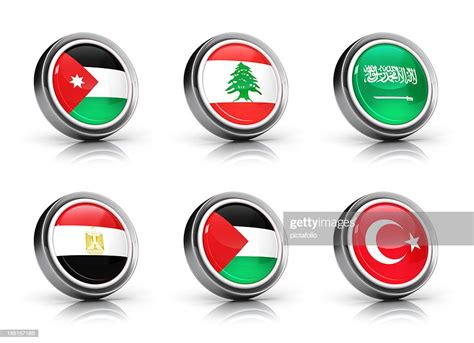 Middle East Flags Icons High Res Stock Photo Getty Images