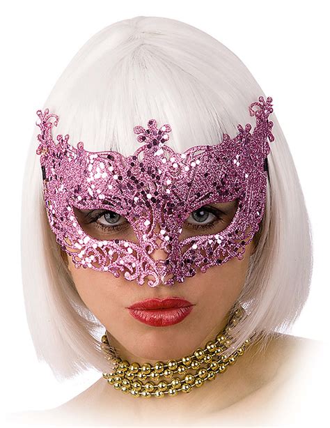 Glimmend Roze Venetiaans Masker Maskersen Goedkope Carnavalskleding