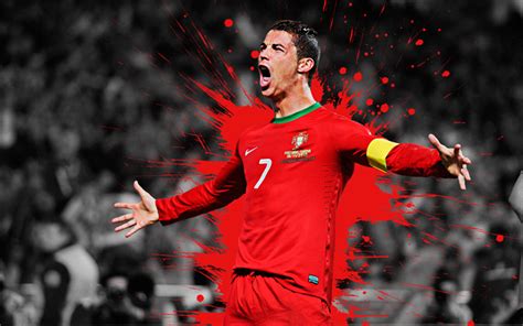 Download Wallpapers Cristiano Ronaldo 4k Portugal National Football