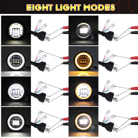 7 led headlamp halo for mazda mx5 mk1 headlights and bulbs mx 5 lamp conversion ebay