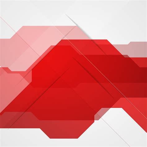 Premium Vector Bright Red Abstract Tech Background