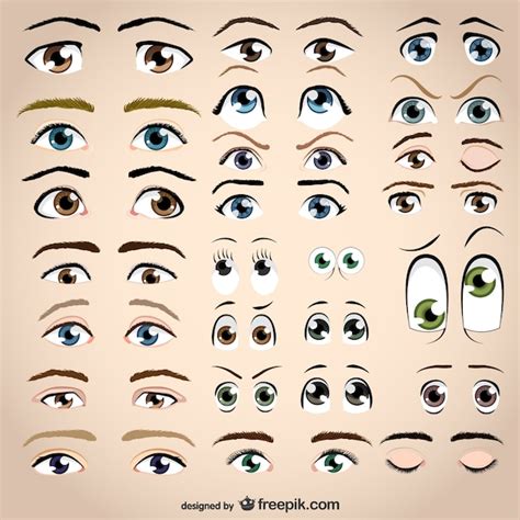 Assorted Eyes Collection Vector Free Download