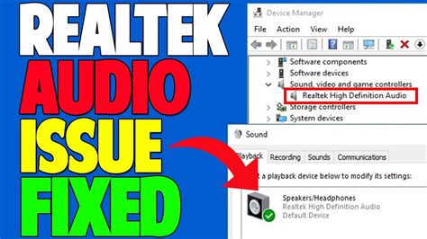 Fix Realtek Hd Audio Manager Missing From Windows 10 Youtube