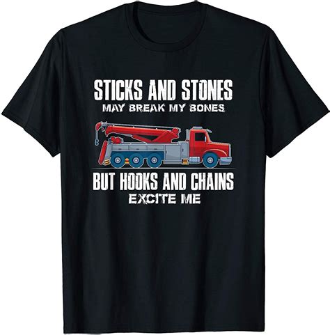 tow truck driver shirt sticks and stones may break my bone in 2020 truck driver shirt tow