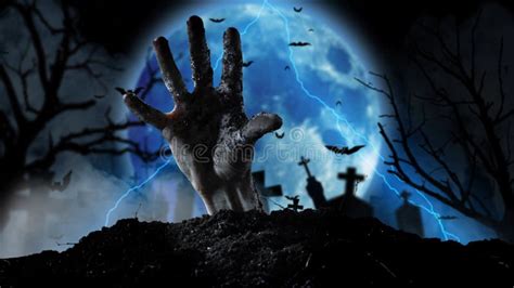 Zombie Hand Rising Out Of A Grave Stock Image Image Of Grave Funeral