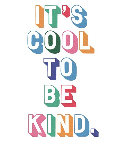 Its Cool To Be Kind 8x10 Print Kids Wall Art Positive Wall Etsy