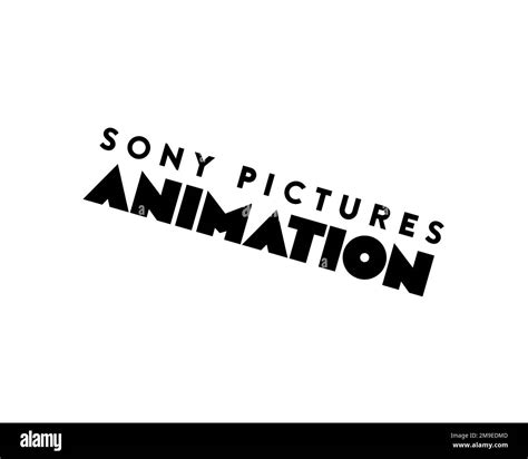 Sony Pictures Animation Rotated Logo White Background B Stock Photo