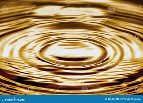 Liquid Gold Ripple Or Water Stock Photo Image Of Drop Macro 106007416