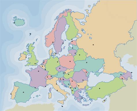 Juegos de Geografía Juego de Mapa mudo político Europa Alicia Cerebriti