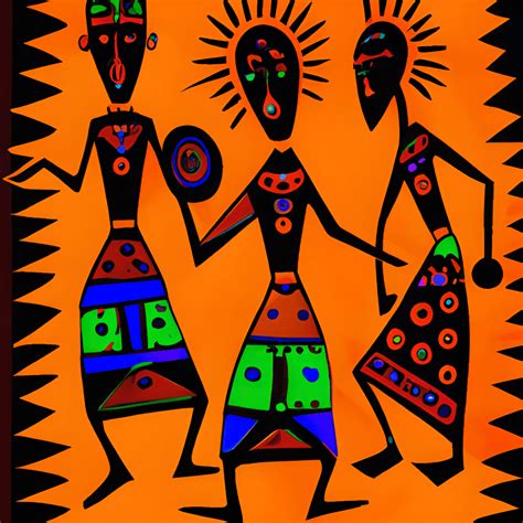 African Folk Art Graphic · Creative Fabrica