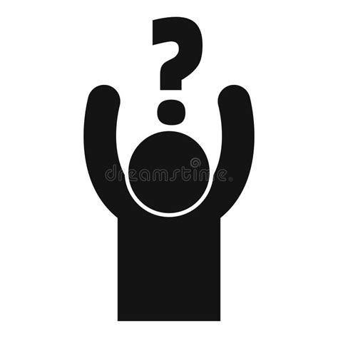 Person Raising Arms With Question Mark Above Head Stock Illustration Illustration Of Confusion