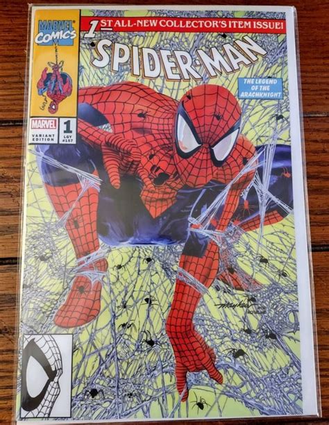 Spider Man 1 2022 Nm Mike Mayhew Variant Cover Mcfarlane Homage Trade Dress Comic Books