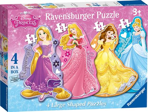 Ravensburger Disney Princess 4 Large Shaped Jigsaw Puzzles Toys Games